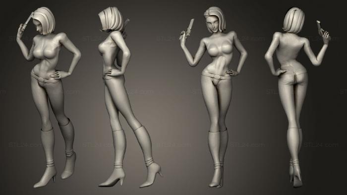 Статуэтки девушки (Опасная Девушка Эбби ЧЕЙЗ, STKGL_1854) 3D модель для ЧПУ станка