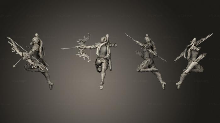 Статуэтки девушки (Битва темных эльфов топлесс, STKGL_1858) 3D модель для ЧПУ станка