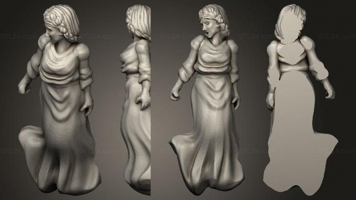 Статуэтки девушки (Мертвая Доярка, STKGL_1864) 3D модель для ЧПУ станка