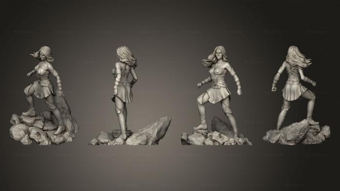 Статуэтки девушки (Двойник Дианы, STKGL_1865) 3D модель для ЧПУ станка