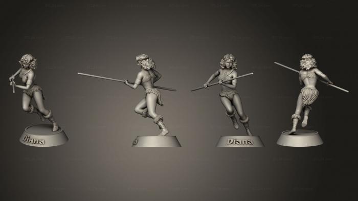 Figurines of girls (Diana from Dungeons Dragons, STKGL_1866) 3D models for cnc