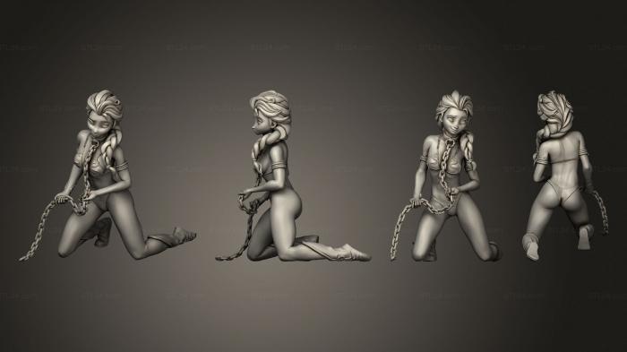 Figurines of girls (Elsa pose alternative 1, STKGL_1881) 3D models for cnc