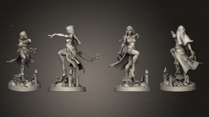Figurines of girls (Fantasy Battle Sisters, STKGL_1898) 3D models for cnc