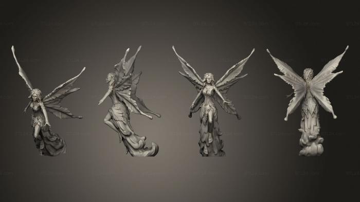 Figurines of girls (Flower Dryad Flying, STKGL_1906) 3D models for cnc