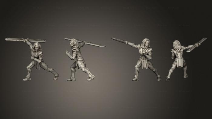 Figurines of girls (Gamora Balanced Battle Maiden pose 2, STKGL_1915) 3D models for cnc