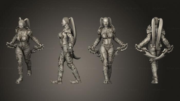 Figurines of girls (Garona Halforcen SFW, STKGL_1919) 3D models for cnc