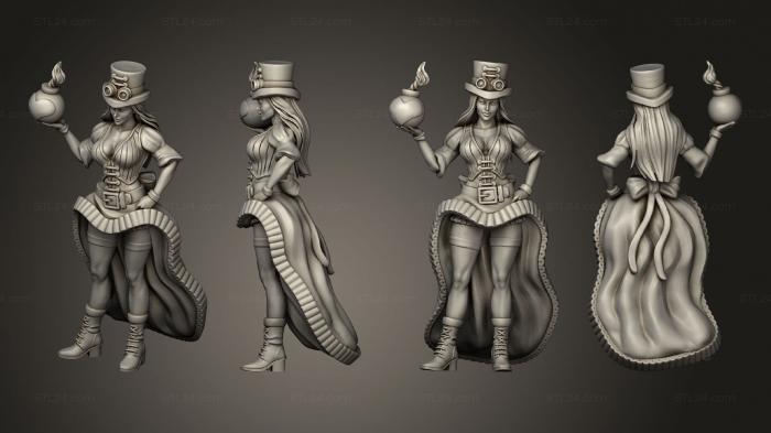 Figurines of girls (Gear town Mechanic Victoria Heart Bomb, STKGL_1922) 3D models for cnc