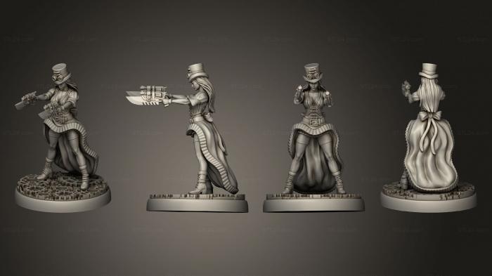Figurines of girls (Gear town Mechanic Victoria Pistols v 3, STKGL_1923) 3D models for cnc
