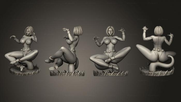 Figurines of girls (girl sfw closed eyes without cape, STKGL_1933) 3D models for cnc