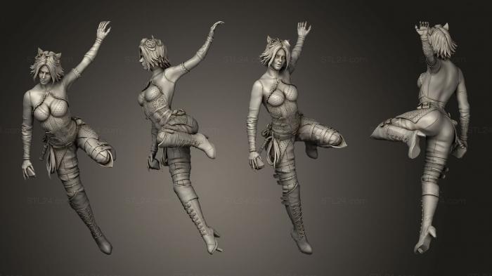 Figurines of girls (gotham catwoman, STKGL_1940) 3D models for cnc