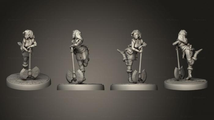 Figurines of girls (Half Dwarf Adventurer Posing, STKGL_1949) 3D models for cnc