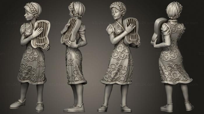 Figurines of girls (Halfling Bard Elizabeth, STKGL_1951) 3D models for cnc