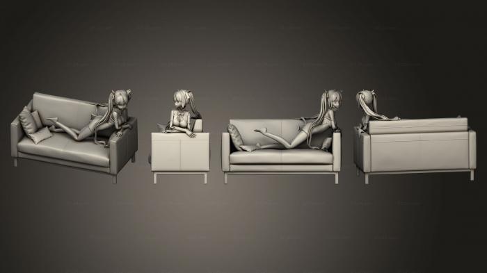Figurines of girls (Hestia Danmachi, STKGL_1956) 3D models for cnc