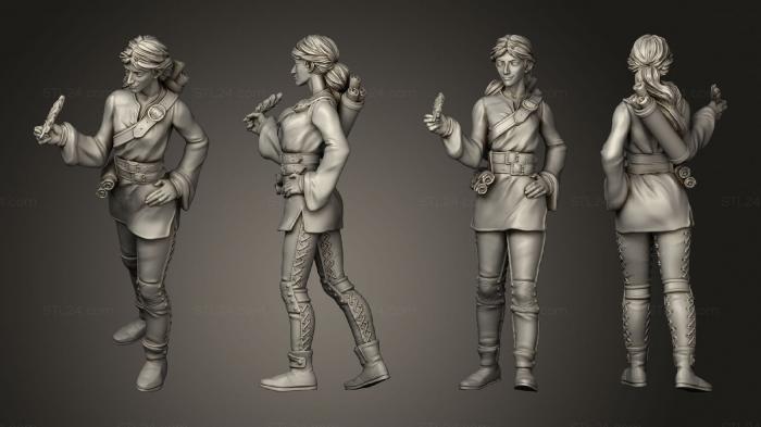 Figurines of girls (Human Wizard Hayley, STKGL_1963) 3D models for cnc