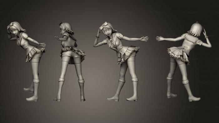 Figurines of girls (idol 6 poses 001, STKGL_1965) 3D models for cnc