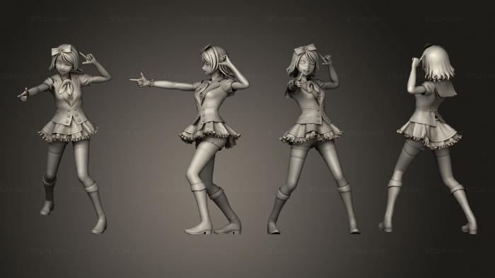 Figurines of girls (idol 6 poses 003, STKGL_1966) 3D models for cnc