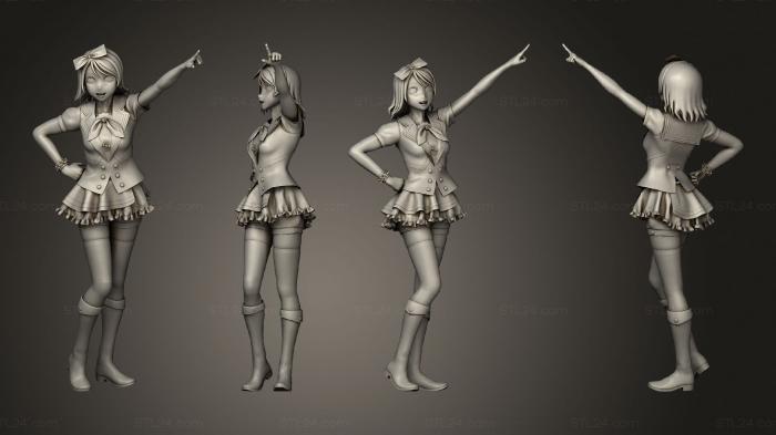 Figurines of girls (idol 6 poses 004, STKGL_1967) 3D models for cnc