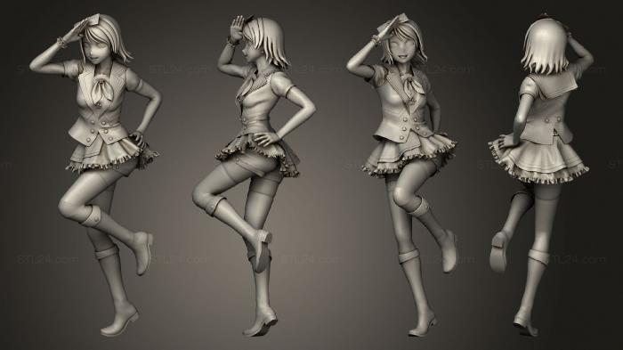 Figurines of girls (idol 6 poses 005, STKGL_1968) 3D models for cnc