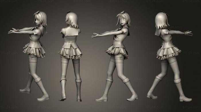 Figurines of girls (idol 6 poses 006, STKGL_1969) 3D models for cnc