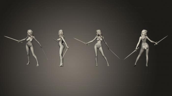 Figurines of girls (jalissa standing nude, STKGL_1991) 3D models for cnc
