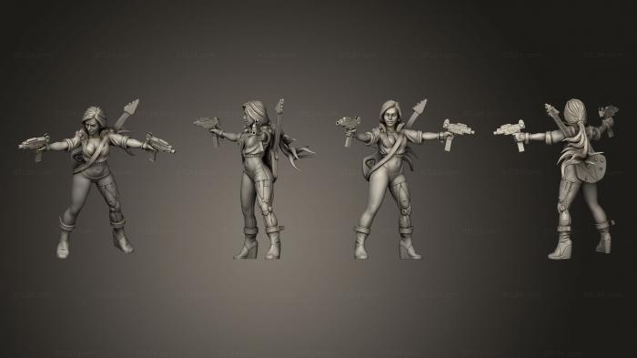 Статуэтки девушки (Дженни Серебряная Нога, STKGL_1999) 3D модель для ЧПУ станка