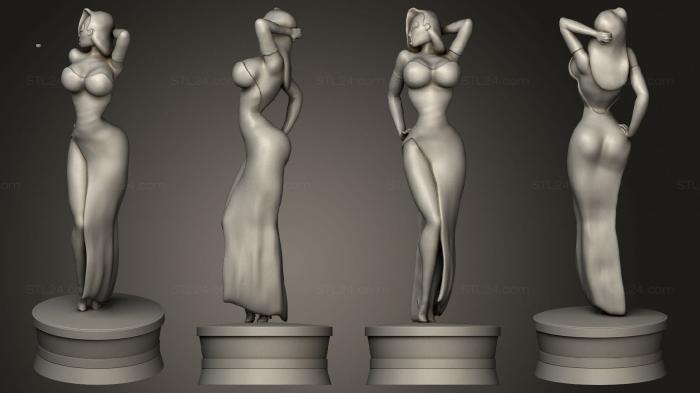 Статуэтки девушки (Джессика Рэббит 002, STKGL_2001) 3D модель для ЧПУ станка
