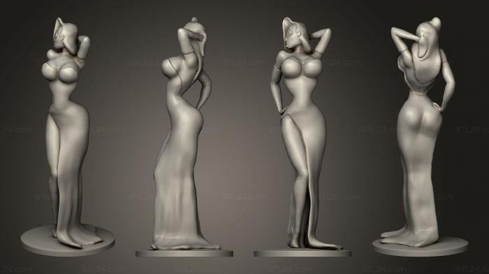 Статуэтки девушки (Ремикс Джессики Рэббит, STKGL_2002) 3D модель для ЧПУ станка