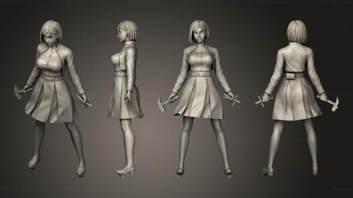Figurines of girls (Kugisaki Nobara Full v 1, STKGL_2023) 3D models for cnc