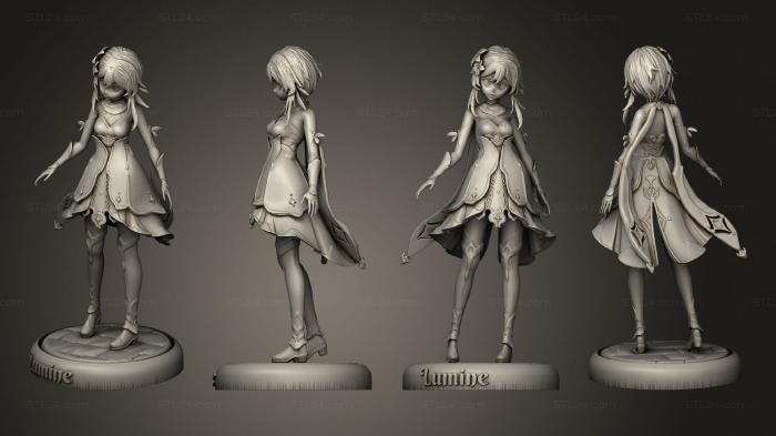 Figurines of girls (lumine, STKGL_2049) 3D models for cnc