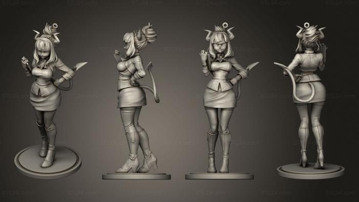 Figurines of girls (Maid Lucifer, STKGL_2055) 3D models for cnc