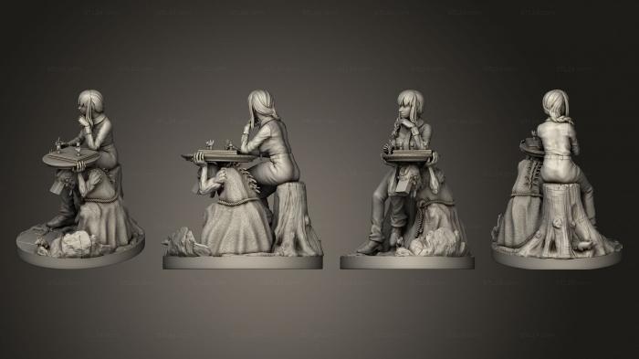 Figurines of girls (Makima Chainsaw Man Neko Figurines, STKGL_2057) 3D models for cnc