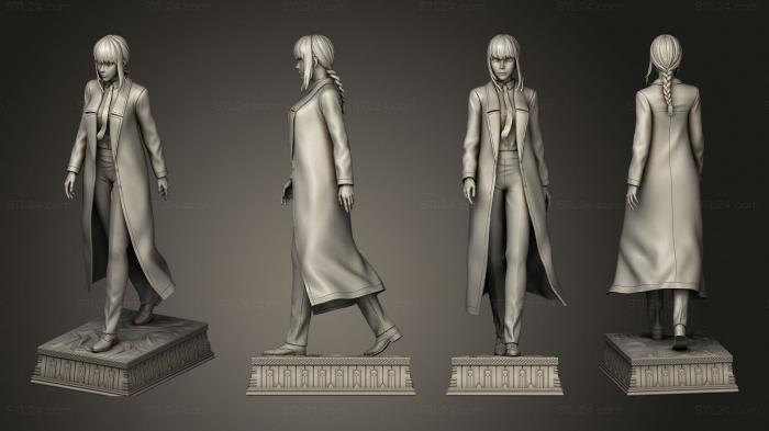 Figurines of girls (Makimafrom Chainsaw Base 001, STKGL_2060) 3D models for cnc