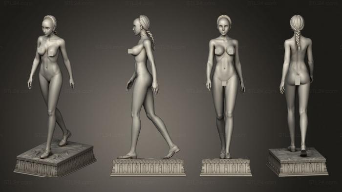 Статуэтки девушки (Макимафром Основание бензопилы 002, STKGL_2061) 3D модель для ЧПУ станка