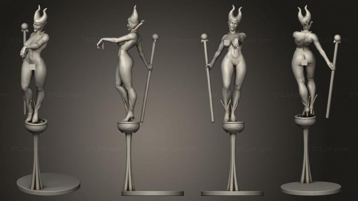 Figurines of girls (Maleficent Torrida Minis 32 mm base 002, STKGL_2067) 3D models for cnc