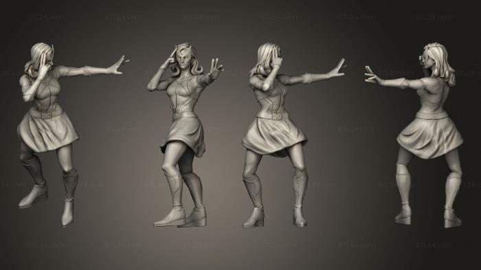 Figurines of girls (marvel girl, STKGL_2081) 3D models for cnc