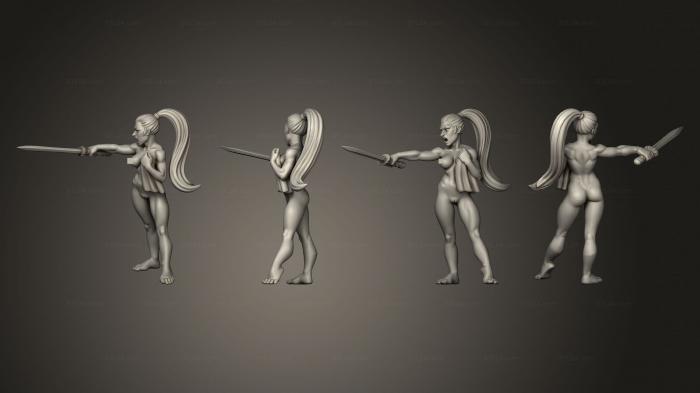 Figurines of girls (Menagerie Pose D 001, STKGL_2088) 3D models for cnc