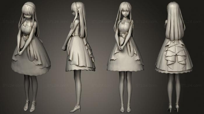 Статуэтки девушки (Миюки Шиба - Нерегулярная ученица Средней школы магии, STKGL_2106) 3D модель для ЧПУ станка