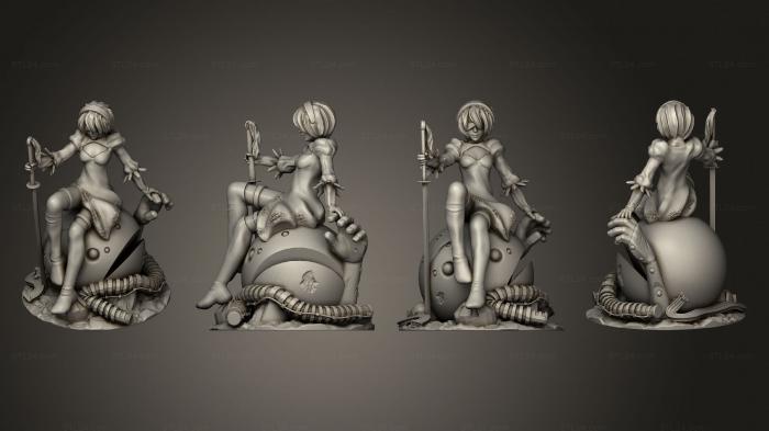 Figurines of girls (Nier Automata B 2, STKGL_2127) 3D models for cnc