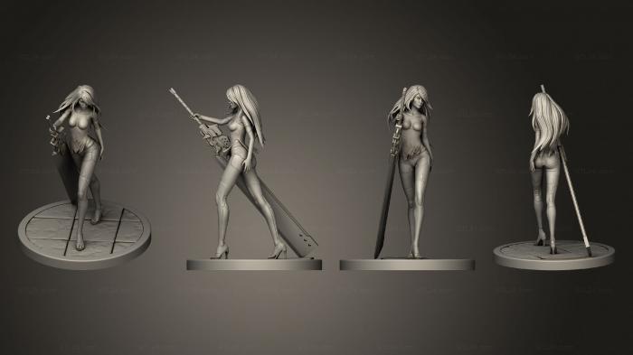 Figurines of girls (Nier Automata figurine, STKGL_2128) 3D models for cnc