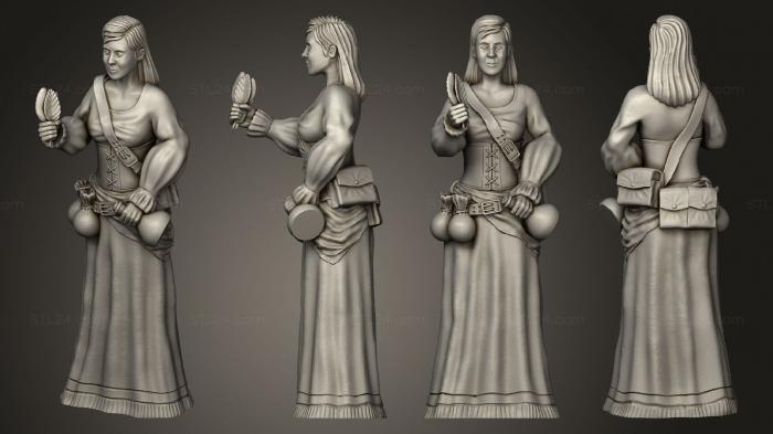 Figurines of girls (Nomadic Caravan Merchants Wife P 1 No Base, STKGL_2131) 3D models for cnc