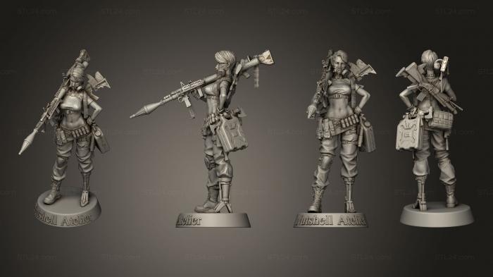 Figurines of girls (Nutshell Atelier Post Apocalypse girl, STKGL_2136) 3D models for cnc