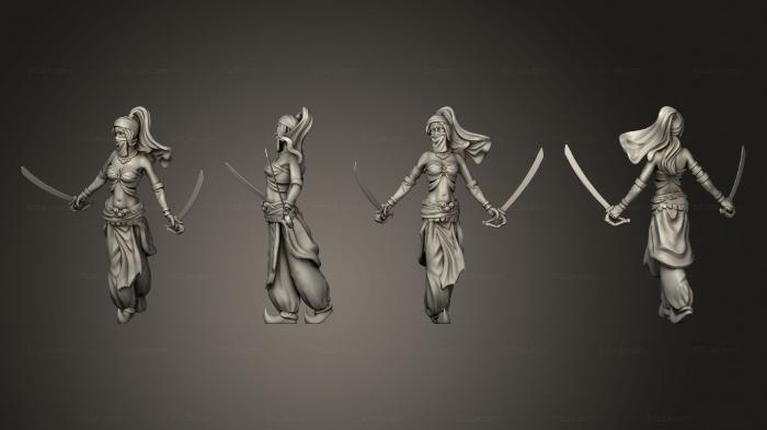 Figurines of girls (Orient Princess Sword Dance, STKGL_2149) 3D models for cnc