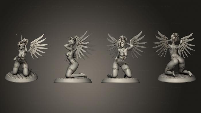Figurines of girls (Pink Mercy, STKGL_2150) 3D models for cnc