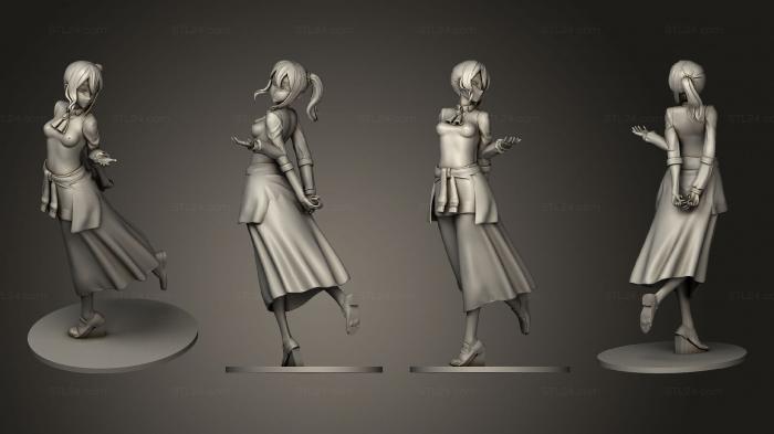 Figurines of girls (Pink Studio Hayasaka fullbody, STKGL_2152) 3D models for cnc