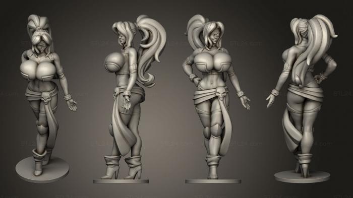 Figurines of girls (Pirate and Slave, STKGL_2159) 3D models for cnc
