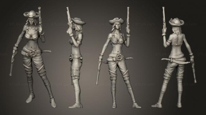 Figurines of girls (Pirate Striker Pistols, STKGL_2160) 3D models for cnc