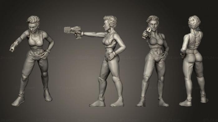 Figurines of girls (Psychopath Action Pose, STKGL_2162) 3D models for cnc