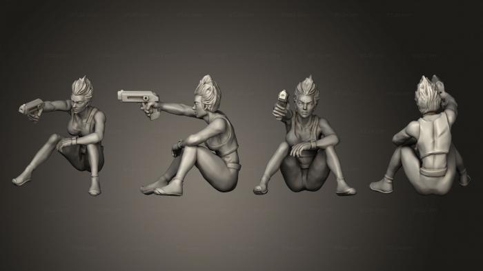 Статуэтки девушки (Базовая Поза Психопата, STKGL_2163) 3D модель для ЧПУ станка