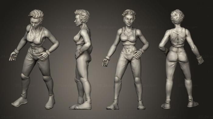 Figurines of girls (Psychopath Standing, STKGL_2165) 3D models for cnc