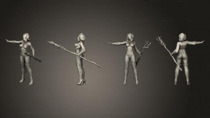 Статуэтки девушки (Маг RPG, STKGL_2181) 3D модель для ЧПУ станка
